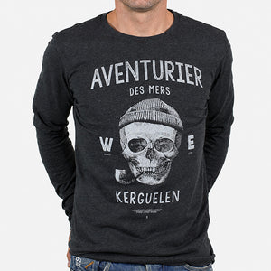 T-shirt manches longues aventurier des mers anthracite Homme STERED