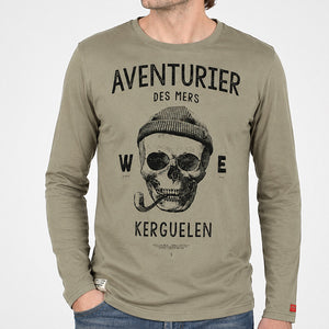 T-shirt manches longues aventurier des mers kaki Homme STERED