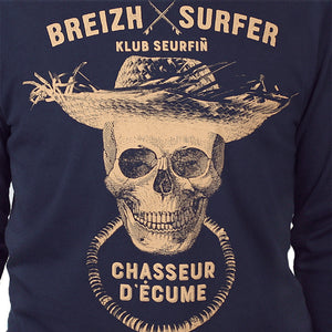 T-shirt manches longues breizh surfer bleu marine