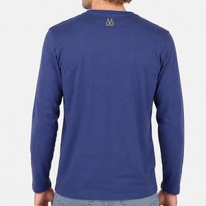 T-shirt manches longues frères de la côte bleu