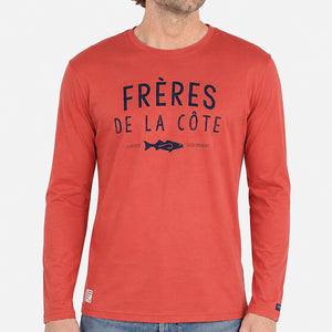 T-shirt manches longues frères de la côte rouge Homme STERED