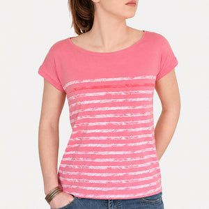 T-shirt Rayures Rose Femme STERED