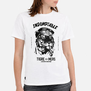 T-shirt Tigre des Mers Blanc Femme STERED