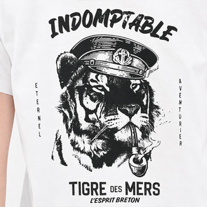 T-shirt Tigre des Mers Blanc Femme STERED