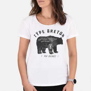 T-shirt Type Breton Ecru Femme STERED