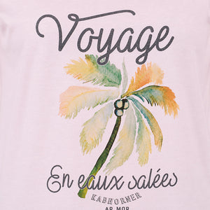 T-shirt Voyage en eaux salées Rose poudré Femme STERED