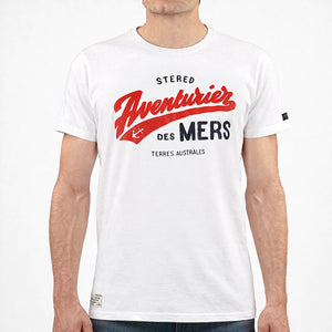 T-shirt Aventurier Terres Australes Blanc Homme STERED