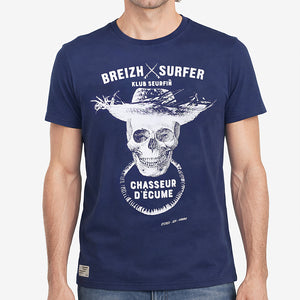 T-shirt Breizh Surfer Bleu Ocean Homme STERED