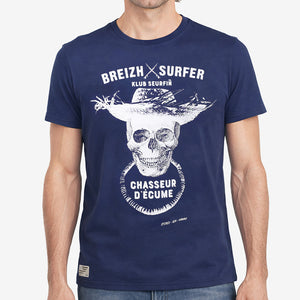 T-shirt Breizh Surfer Bleu Ocean Homme STERED