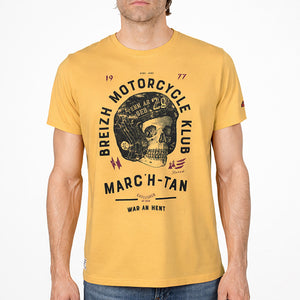 T-shirt Breizh Motorcycle Klub Jaune Homme STERED