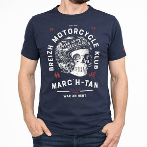T-shirt Breizh Motorcycle Klub Marine