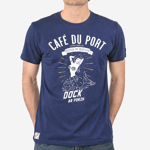 T-shirt Café du Port bleu océan