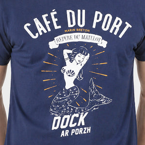 T-shirt Café du Port bleu océan