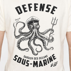 T-shirt Défense sous-marine écru