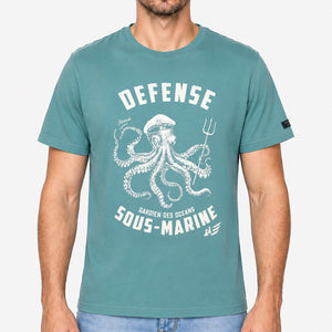 T-shirt Défense sous-marine émeraude Homme STERED