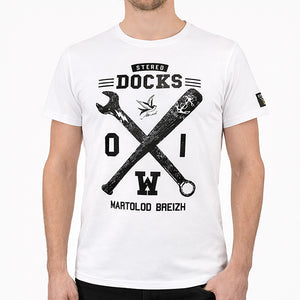 T-shirt Docks Blanc Homme STERED