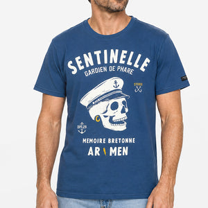T-shirt Sentinelle bleu Homme STERED