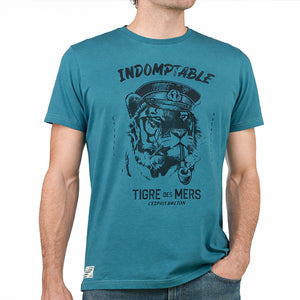 T-shirt Tigre des Mers Bleu Lagon Homme STERED