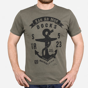 T-shirt Ancre Kan ar Mor kaki Homme STERED 