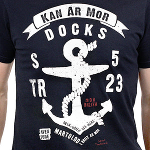 T-shirt Ancre Kan ar Mor marine