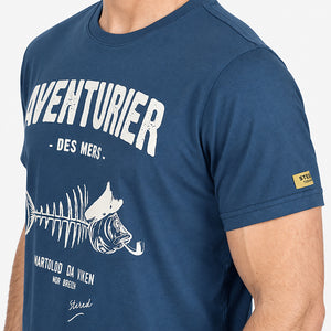 T-shirt Aventurier Pesk bleu pivoine