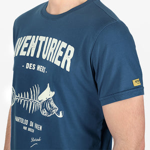 T-shirt Aventurier Pesk bleu pivoine