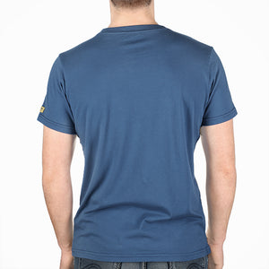 T-shirt Aventurier Pesk bleu pivoine homme STERED
