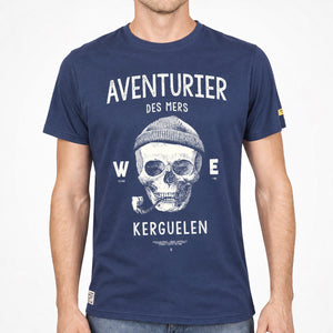 T-shirt Aventurier des Mers bleu ocean homme STERED