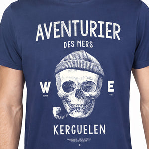 T-shirt Aventurier des Mers bleu ocean