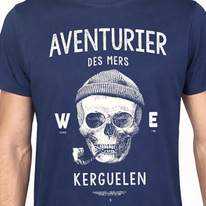 T-shirt Aventurier des Mers bleu ocean