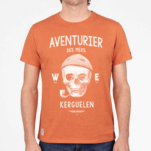 T-shirt Aventurier des Mers orange homme STERED