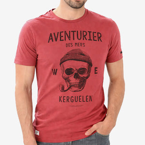 T-shirt Aventurier des Mers Rouge Brique Homme STERED