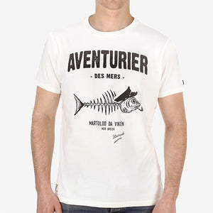T-shirt Aventurier Pesk écru homme STERED