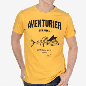 T-shirt Aventurier Pesk jaune caraïbe homme STERED
