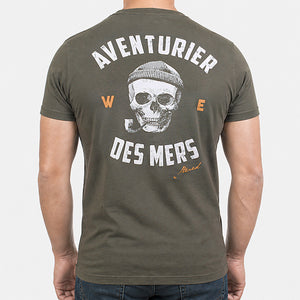 T-shirt Aventurier Remix Dos kaki