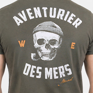 T-shirt Aventurier Remix Dos kaki