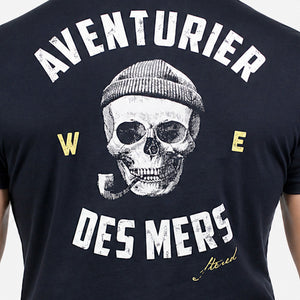 T-shirt Aventurier Remix Dos marine