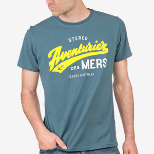 T-shirt Aventurier Terres Australes Bleu Petrole Homme STERED