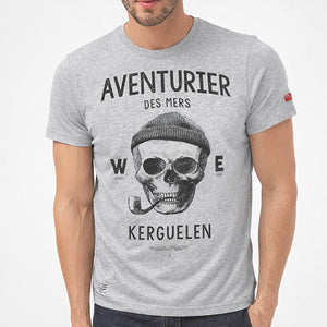 T-shirt Aventurier des Mers gris clair homme STERED