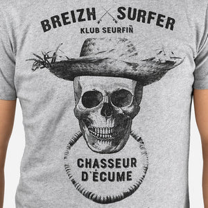 T-shirt Breizh Surfer Gris Clair