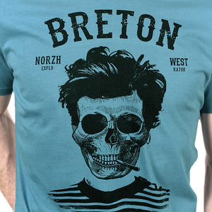 T-shirt Breton Bev Atav Bleu Lagon
