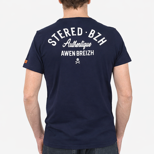 T-shirt BZH Authentique Bleu Marine homme STERED