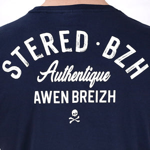 T-shirt BZH Authentique Bleu Marine