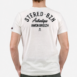 T-shirt BZH Authentique Ecru homme STERED