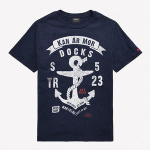 T-shirt Ancre Kan Ar Mor marine Enfant STERED