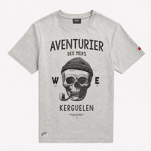 T-shirt Aventurier des mers gris chiné Enfant STERED