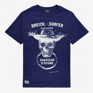 T-shirt Breizh surfer bleu pivoine Enfant STERED