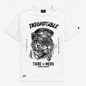 T-shirt Tigre des mers blanc Enfant STERED