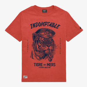 T-shirt Tigre des mers rouge magma Enfant STERED