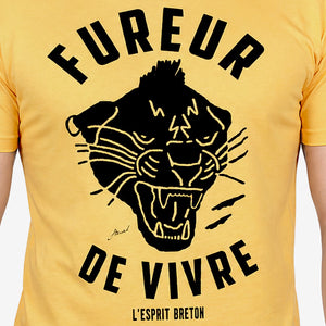 T-shirt Fureur de vivre jaune